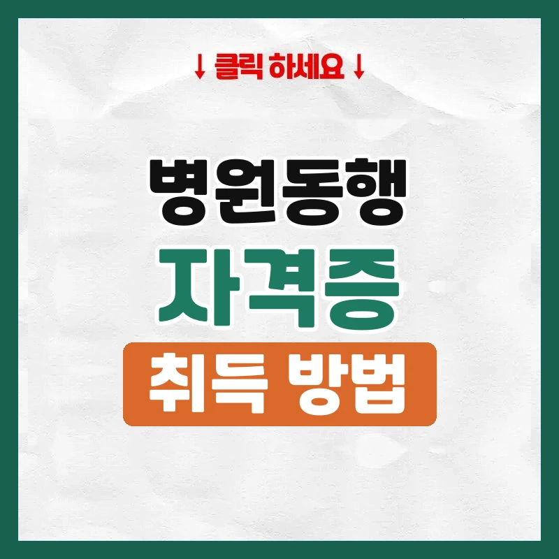 병원동행자격증